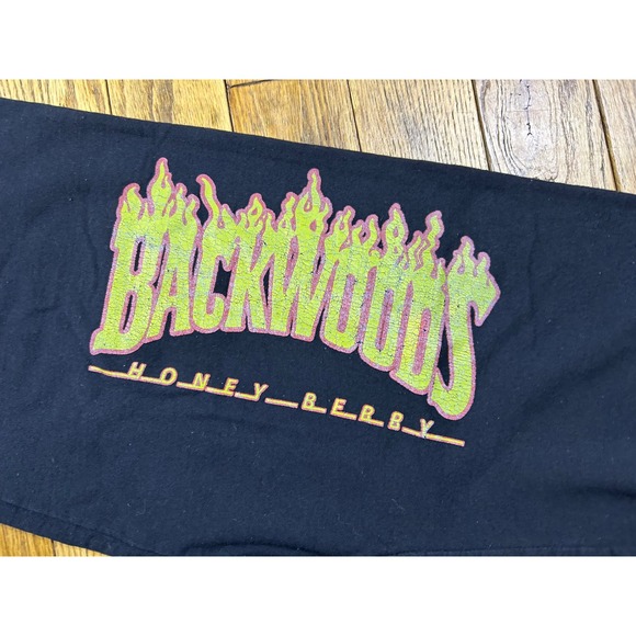 Backwoods Honey Berry Graphic Print Sweatpants Black Joggers - Size M - Picture 3 of 4